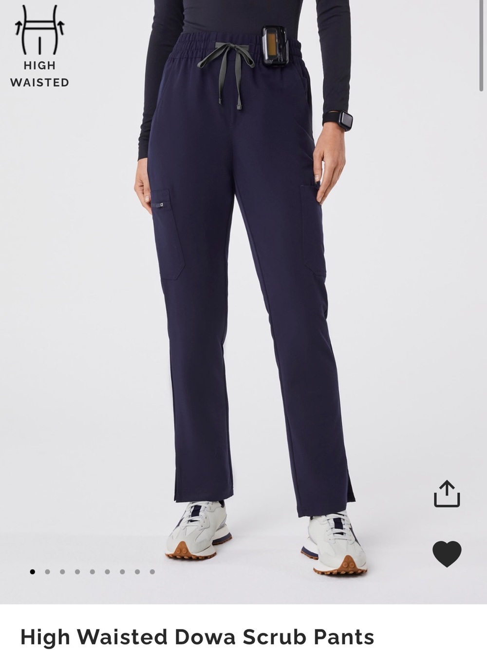 Figs High Waisted Dowa Scrub Pants Navy